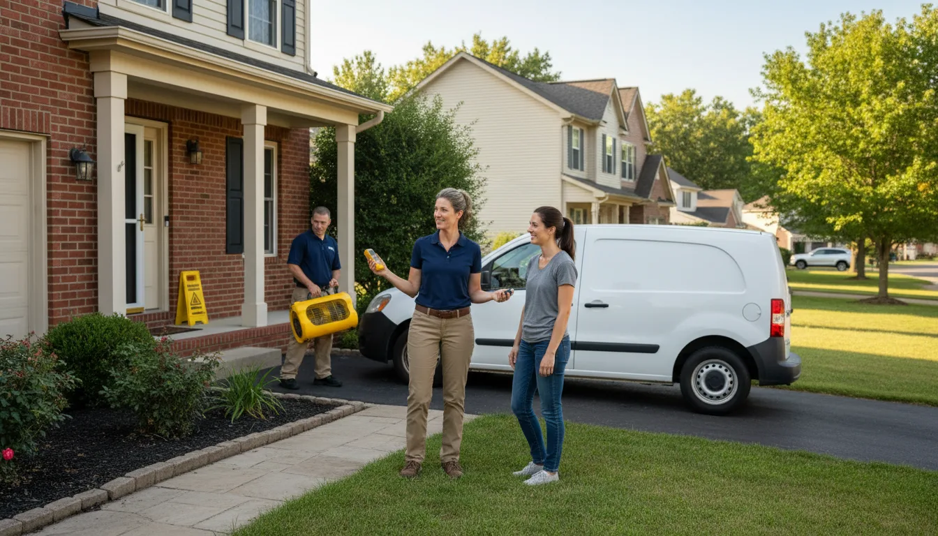 Residential water damage restoration in Cambridge Springs, PA